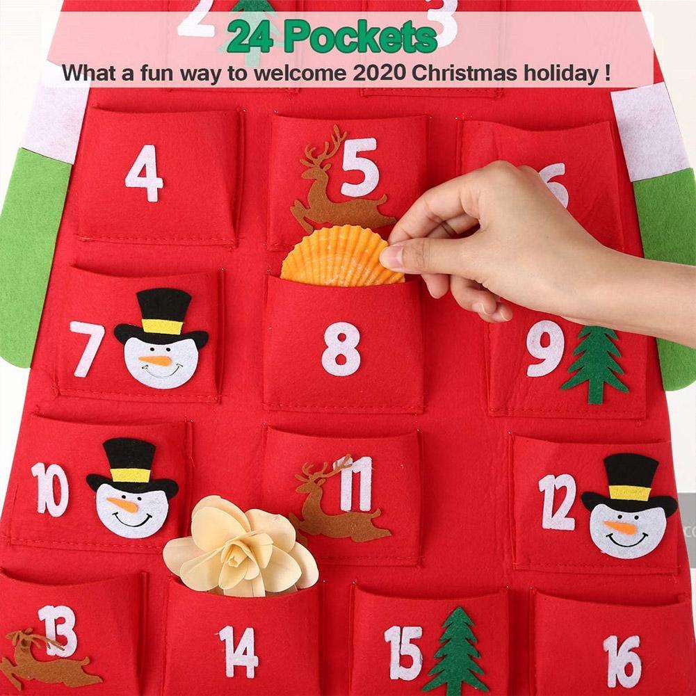 Advent Calendar Fabric Christmas Hanging Pendant Santa Claus Felt Ornaments DIY Advent Calendars Christma Decoration Christmas Advent Calendar Fabric Christmas Hanging Pendant Santa Claus Felt Ornaments DIY Advent Calendars Christma Decoration Christmas